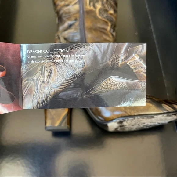 Bølo Venera Artisan Dark Brown Leather Boots Size US 6/ Euro 36.5 - Picture 12 of 16